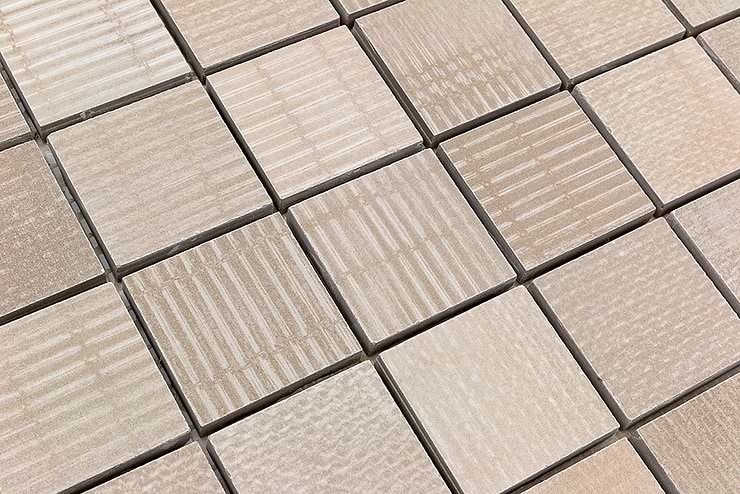 Organic Rug 2x2 Sand Mosaic Porcelain Tile