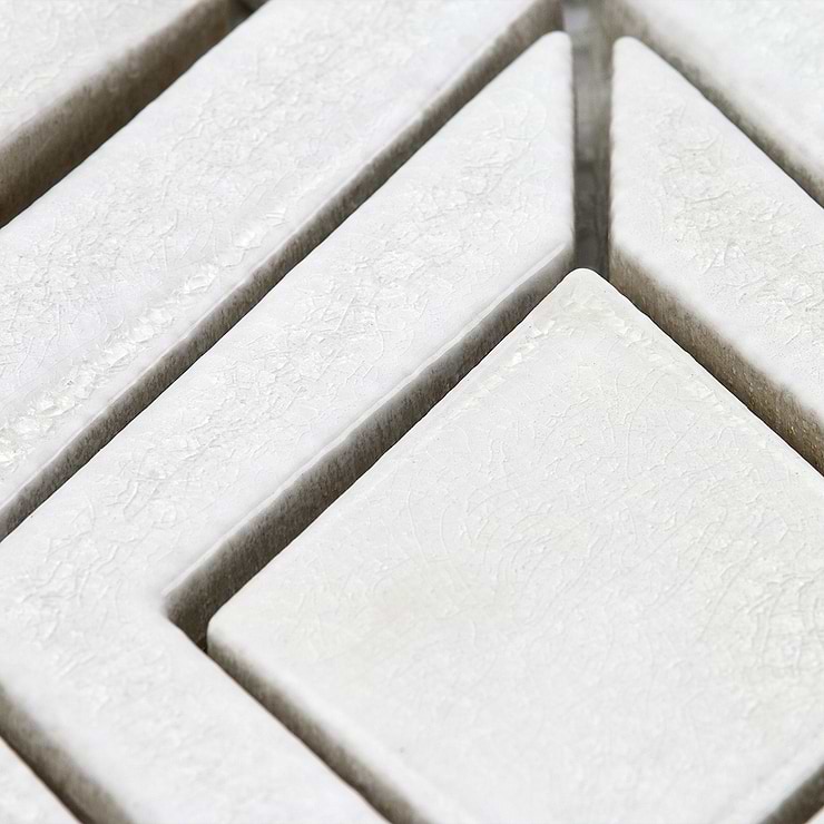 Nabi Jewel Blanco crackled Polished Ceramic Tile