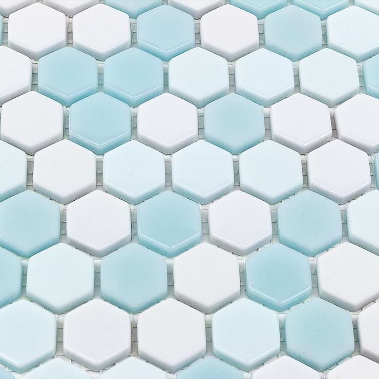 Halcyon Ice Rink Hexagon Glass Tile