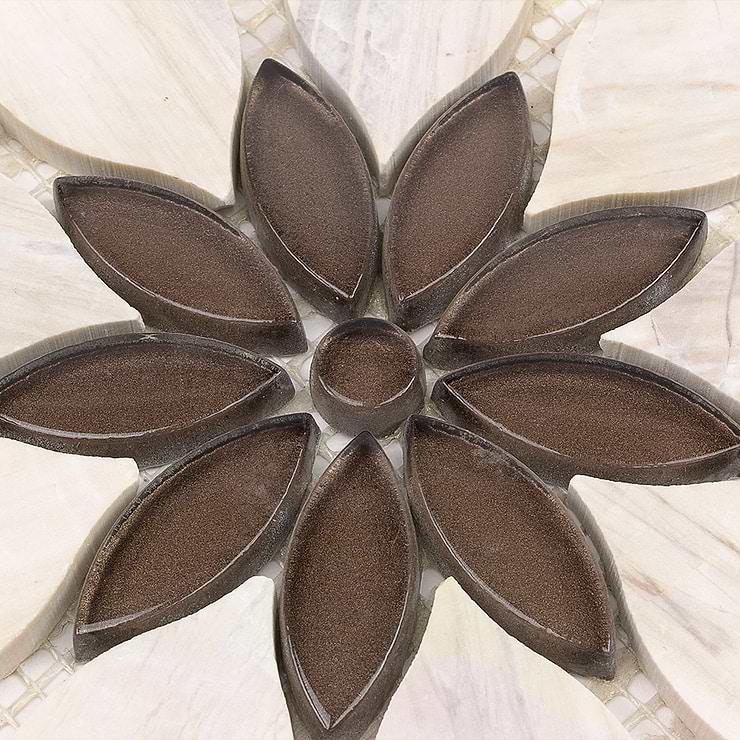 Wildflower Pale Oak Marble Tile
