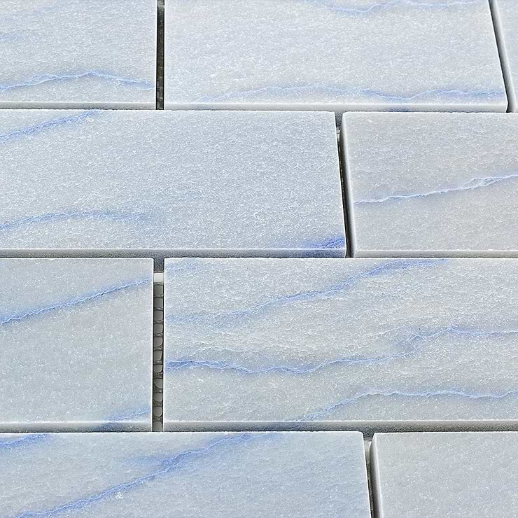 Blue Macauba 2x4 Polished Marble Tile 