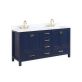 Athena 60'' Blue Vanity And Marble Counter