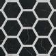 Sagon Nero Black 9" Hexagon Matte Porcelain Tile