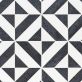 Sample-Cleopatra Diagonal Pepper Black Terrazzo and Bianco White Marble Polished Mosaic Tile