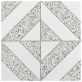 Cleopatra Diagonal Truffle White Terrazzo and Bianco White Marble Polished Mosaic Tile