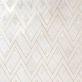 Sample-Zeta Pearl White Polished Marble- Pearl and Brass Waterjet Mosaic Tile