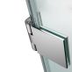 Milo 34"x58" Reversible Hinged Bathtub Screen with Clear Glass in Chrome