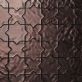 Behati Bronze 4" Star Cross Polished Glass Mosaic Tile