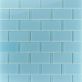 Sample-Loft Turquoise 3x6 Polished Glass Subway Wall Tile