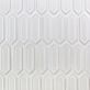 Nabi Picket Glacier White 3x9 Crackled Glossy Glass Mosaic Tile