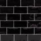 Lancaster Noir Black 3x6 Polished Ceramic Wall Tile