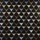 Regis Nero Waterjet Polished Marble Mosaic Tile, Black and Brass