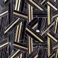 Kairos Ecliptic Black and Brass Polished Marble Tile