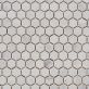 Florentine Asian Statuary & Athens White and Gray 2" Hexagon Polished Marble Mosaic Tile