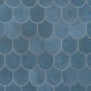 Sample-Bond Indio Blue Fishscale Plume Matte Porcelain Mosaic Tile