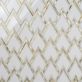 VZAG White and Gold Marble & Brass Polished Mosaic Tile by Vanessa Deleon