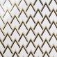 VZAG Nero Black- Gold and White Marble & Brass Polished Mosaic Tile by Vanessa Deleon
