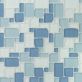 Coastal Seaside Blue French Pattern Beached Frosted Glass Mosaic Tile