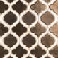 Nabi Arabesque Metallic Copper Brown 4" Mixed Finish Glass & Marble Mosaic Tile