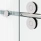 Gemello 60x66 Left Sliding Bathtub Door with Fluted Glass in Stainless Steel