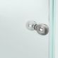 Angelo 42x42x74 Reversible Hinged Enclosure Shower Door with Clear Glass in Chrome