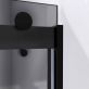DreamLine Sapphire 48x76 Reversible Sliding Shower Alcove Door with Gray Glass in Satin Black