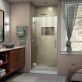 DreamLine Unidoor-X 36x72 Reversible Hinged Shower Alcove Door with Clear Glass in Brushed Nickel