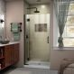 DreamLine Unidoor-X 34x72 Reversible Hinged Shower Alcove Door with Clear Glass in Satin Black