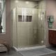 DreamLine Unidoor-X 60x34x72 Reversible Hinged Enclosure Shower Door with Clear Glass in Chrome