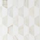 Fuse Bianco 6" Polished Marble and Brass Inlay Mosaic