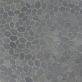 Sample-Nature Round Lava Black Pebble Honed Mosaic Tile