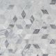 Morgana Bardiglio Polished Marble and Brass Mosaic Tile