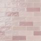 Sample-Portmore Pink 3x8 Glazed Ceramic Subway Wall Tile