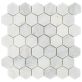 Asian Statuary 2" Hexagon Polished Marble Mosaic Tile