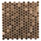 Metal Copper Stainless 3/4" Penny Round Mosaic Tile