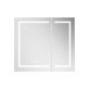 Rory Grooved 36x32" Rectangle Recessed or Wall Mounted LED Medicine Cabinet with Mirror