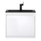 James Martin Vanities Mantova Glossy White 24" Floating Vanity with Charcoal Black Integrated Top
