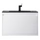 James Martin Vanities Mantova Glossy White 32" Floating Vanity with Charcoal Black Integrated Top