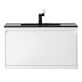 James Martin Vanities Mantova Glossy White 36" Floating Vanity with Charcoal Black Integrated Top
