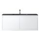 James Martin Vanities Mantova Glossy White 48" Floating Vanity with Charcoal Black Integrated Top