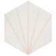 Sample-Pergola Beams White 12.5" Hexagon Porcelain Matte Tile