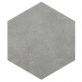 Pergola Graphite 12.5" Hexagon Gray Matte Porcelain Tile