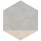 Sample-Pergola Wood Gray 12.5" Hexagon Matte Porcelain Tile