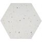 Six Hexagon Multi White 12.5" Terrazzo Look Matte Porcelain Tile