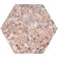 Sample-Six Hexagon Earth Pink 12.5" Terrazzo Look Matte Porcelain Tile