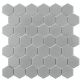 Serenity Gray 2" Matte Porcelain Hexagon Mosaic