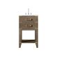 Calico Gray Oak 20" Single Vanity with Integrated White Acrylic Top
