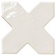 Parma White Cross Polished 6" Porcelain Tile : Not for Individual Sale
