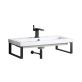James Martin Vanities Boston Matte Black 32" Floating Sink with White Integrated Top