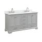Glendale 60'' Gray Vanity And Marble Counter